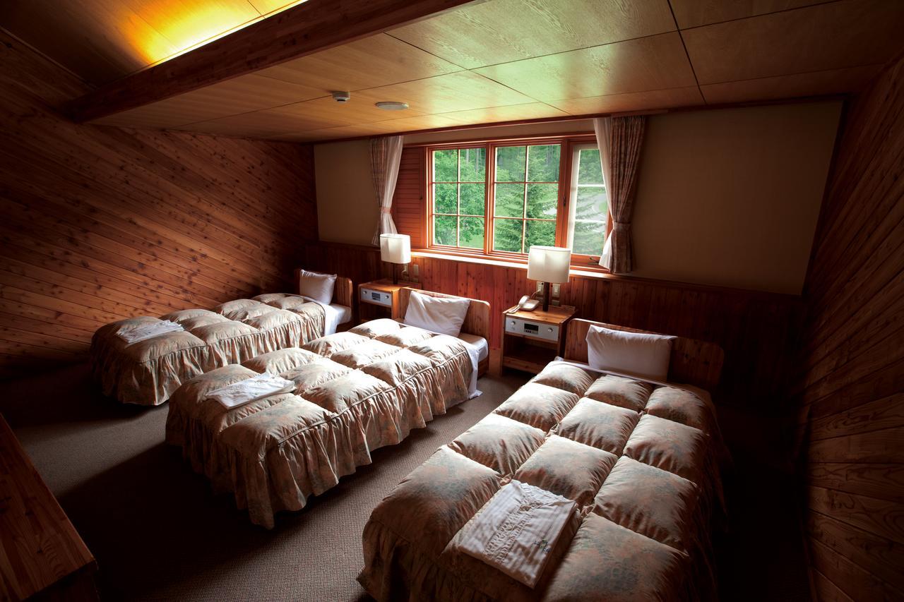 Log Hotel Larch Lake Kanayama Minamifurano Camera foto